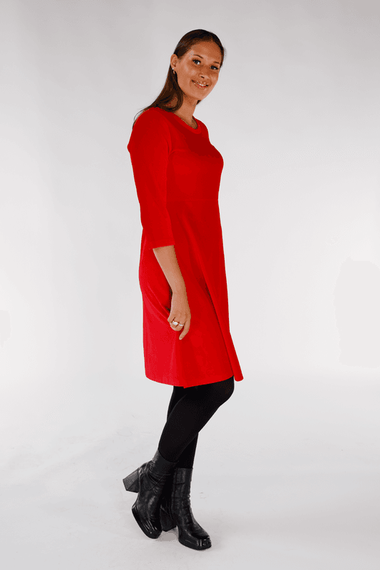 Elli klänning babycord röd