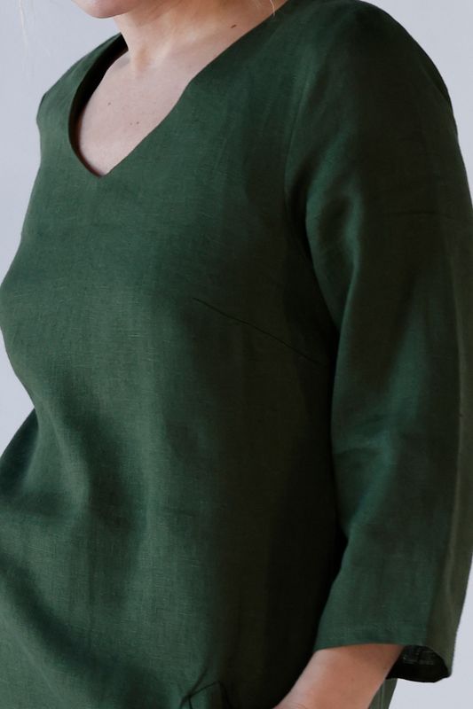 Josefina kombo grön linne klänning