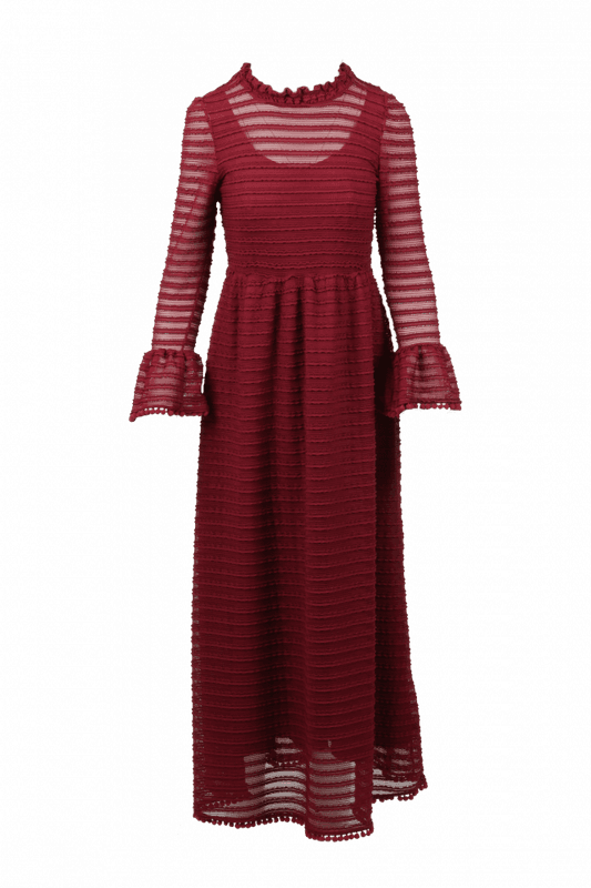 Stine elegant bourdeaux festklänning 