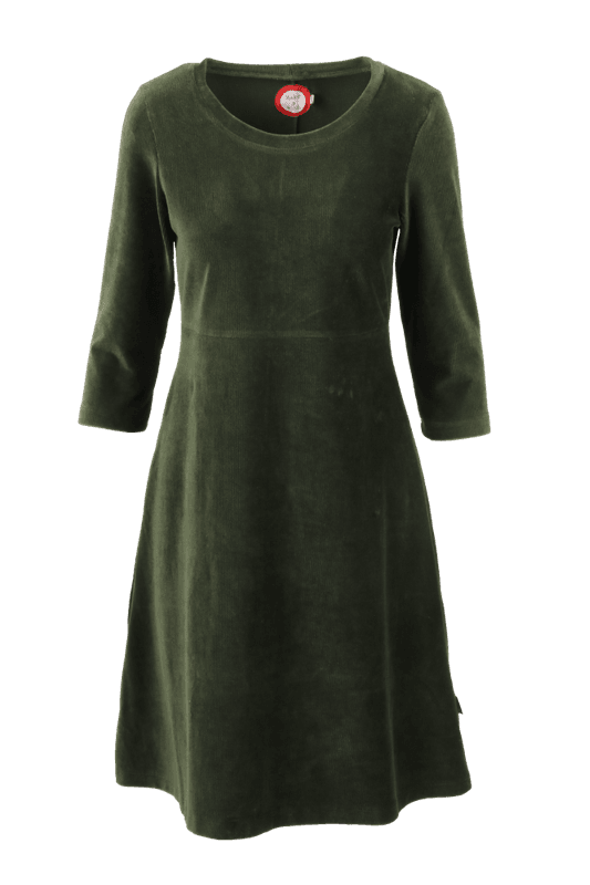 Elli klänning babycord combogrön