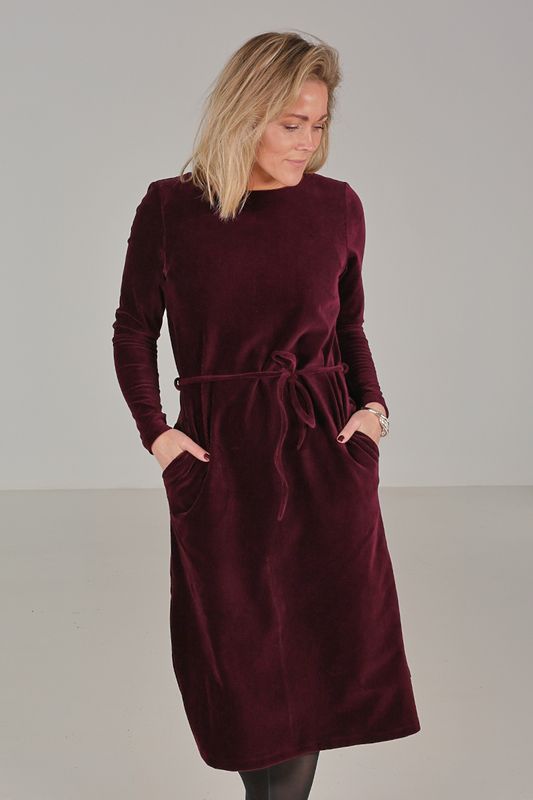 Chloe burgundy klänning