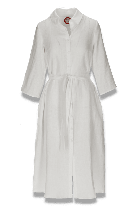 Huvudbild Donna vit skjortklänning i linne