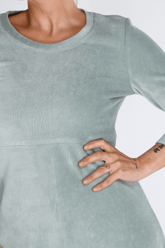 Elli klänning lind grön babycord 