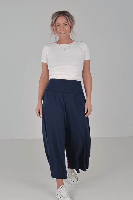 Huvudbild Blå high water wide leg byxor Liv från ko:ko norway