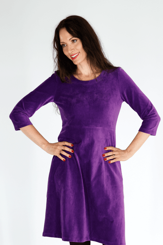 Elli violet klänning babycord 