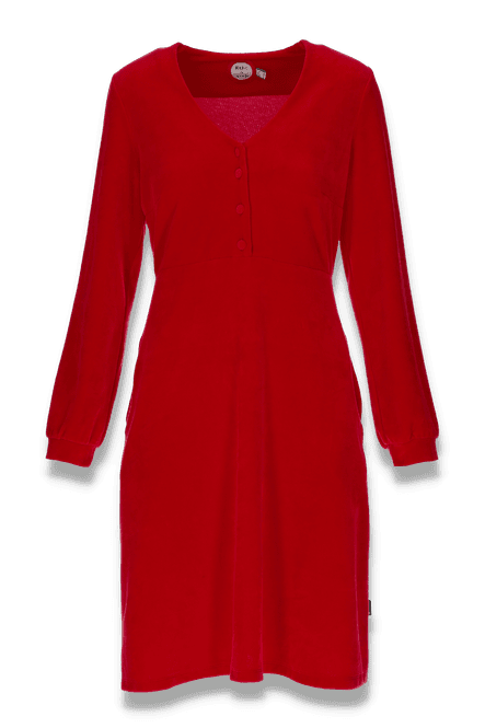 Huvudbild Janka röd velourklänning