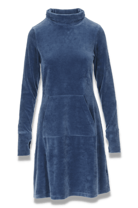 Huvudbild Lilli dusty blue velourklänning