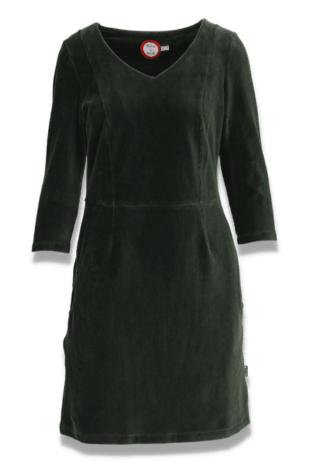 Huvudbild Annelise kombogrön babycord klänning