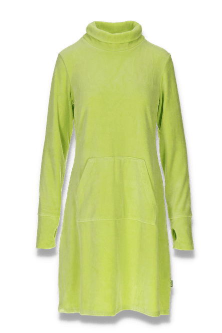 Huvudbild Lilli limegrön velourklänning