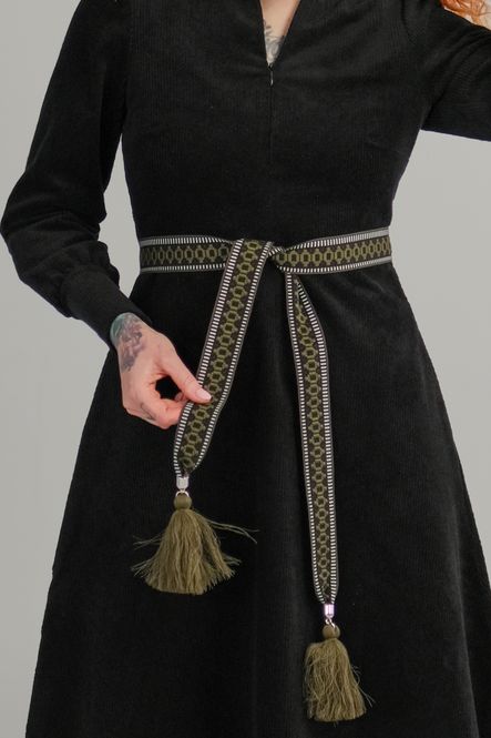 Huvudbild Belt ribbon black khaki 4 cm