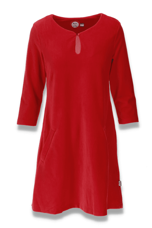 Margrete red babycord tunik