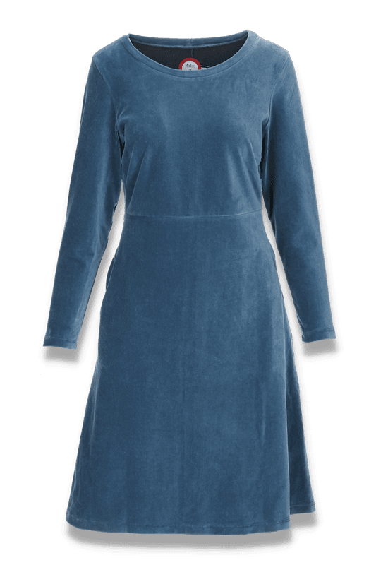 Anja dusty blue basklänning i sammet